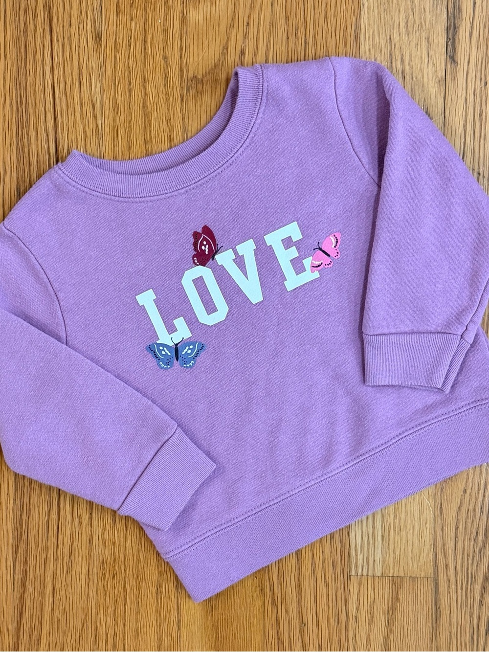 Garanimals Purple "LOVE" Butterfly Sweatshirt